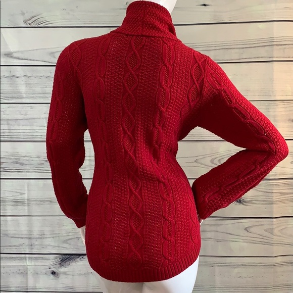 S0LD——Jeanne Pierre cowl neck knit sweater top - Picture 3 of 9